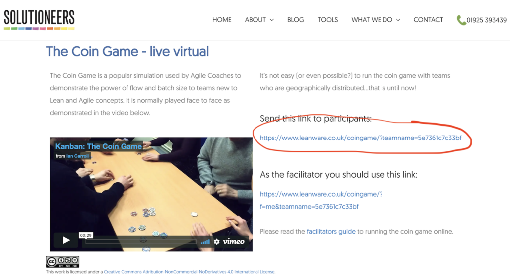coin game setup step 1